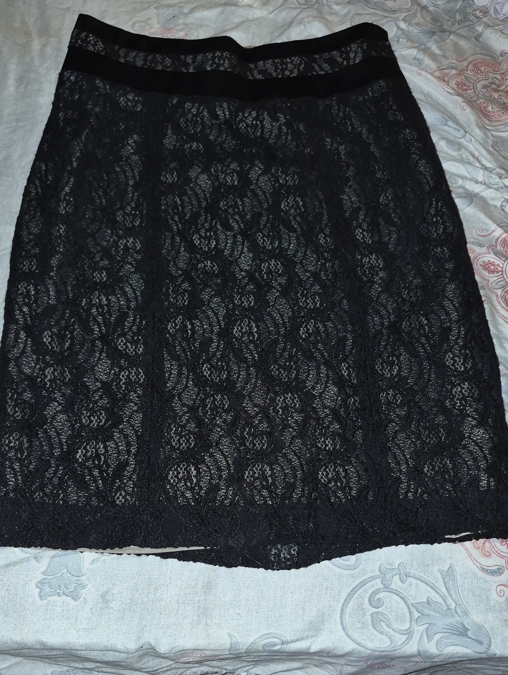 Worthington Black Lace Pencil Skirt